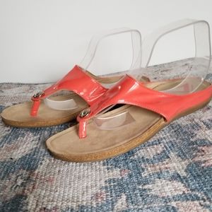 Anne Klein orange thong sandal 9M